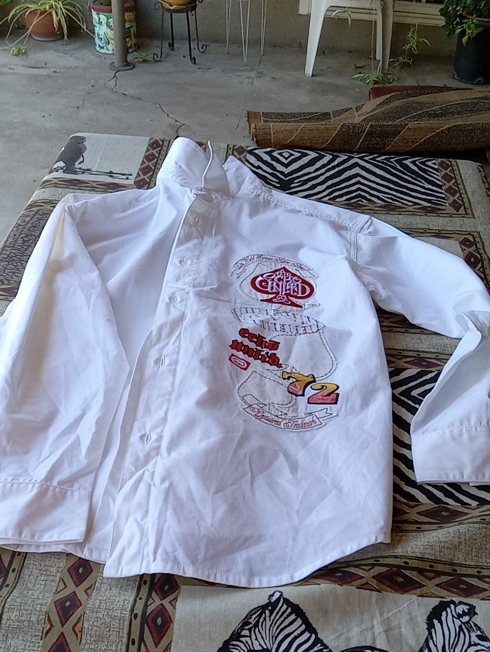 WHITE VINTAGE ECHO RED SHIRT